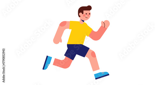 A Dynamic Illustration Depicting a Person Engaged in Running or Jogging Activity