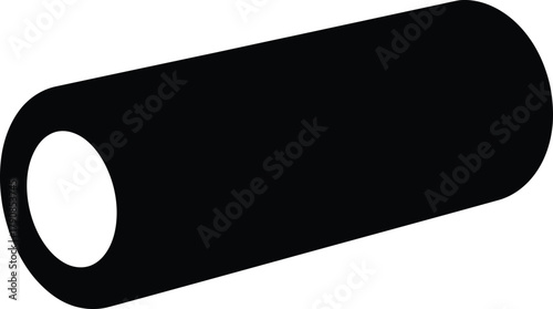 Simple Plumbing Pipe Section Design for Construction Concept Vector silhouette