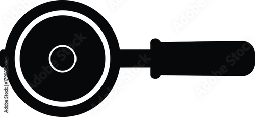 Portafilter Coffee Tool for Espresso Machine Brewing Concept Vector silhouette