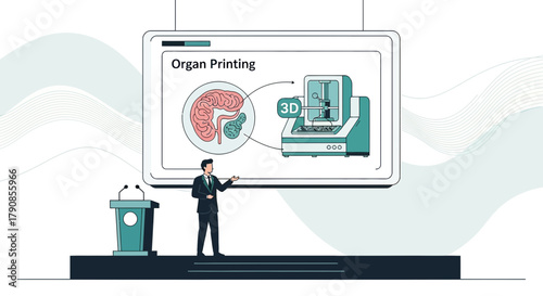 Presentation about 3D organ printing advancements and benefits in medical field for patients