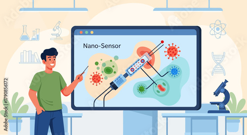 Presentation of nanosensor technology for virus detection with educational setup in lab
