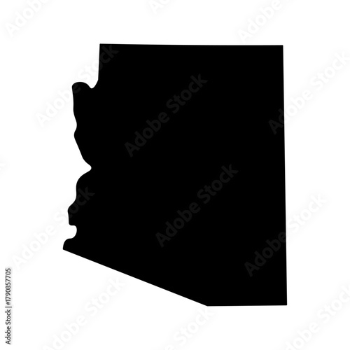 Arizona state map silhouette