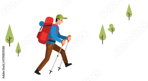 A Person Hiking Across A Dark Landscape, Achieving Their Travel Goals and Ambitions