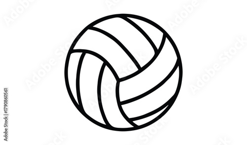 Simple outline drawing of a volleyball