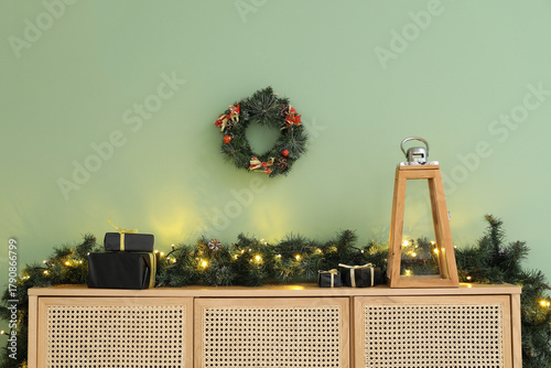 Dresser decorated for Chris...