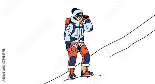 Adventurer Wearing Sunglasses Before Climbing A Hill With Black Background, Outdoors
