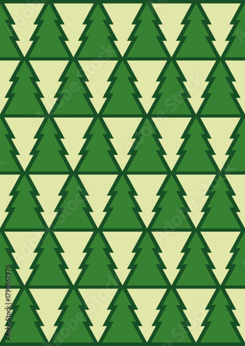 Christmas Pine Tree Pattern Background


