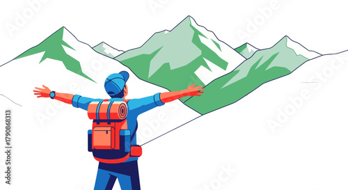 Adventurer Reaches Summit Celebrating Successful Hike And Overcoming Challenges