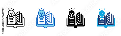 Knowledge icon Multi Style Vector Illustration
