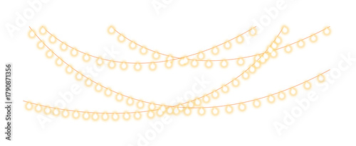 String of yellow festive lights