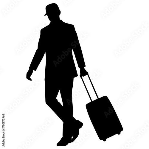 man with suitcase