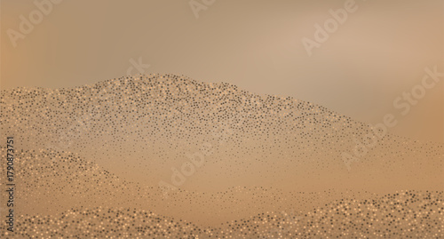 Golden sand dunes glowing softly under the abstract evening light.