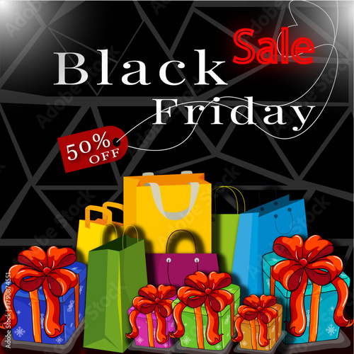 The Biggest Sale is Here! 🛍️ Black Friday Madness is ON! Black Friday, Card ,Flyer, Banner, Poster, Social Media Post