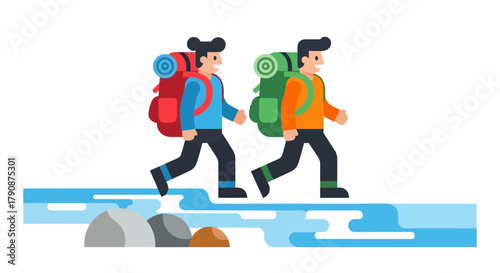 Adventurous Explorers Embark on a Journey Through the Dynamic Wilderness Landscape