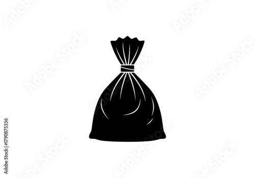 Eco-friendly dog waste bag, illustration style on transparent background