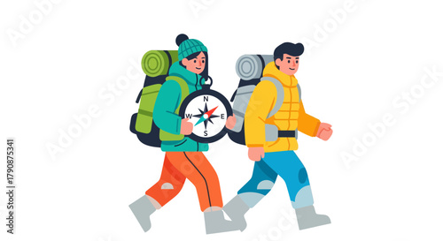 Adventurous Explorers Embark on a Journey Towards Exploration and Discovery