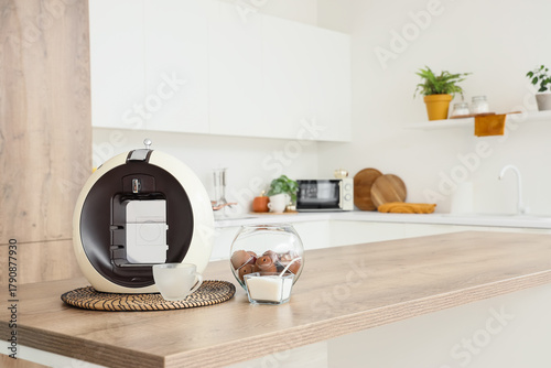 Modern coffee machine with ...