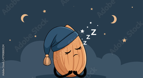 Almond's Peaceful Slumber And Nighttime Rest Amidst The Celestial Firmament Scene