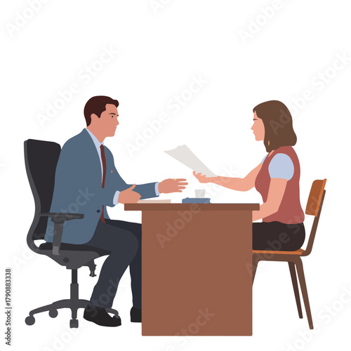 Businesswoman interviewing a candidate at the office
