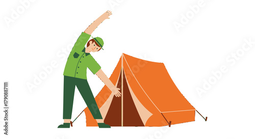 Camping Preparation: An Illustrated Guide to Stretching Before a Outdoor Adventure