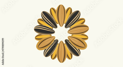 Circular Arrangement of Sunflower Seeds Creates a Unique And Interesting Artistic Design