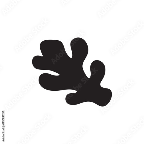 Ginger root silhouette icon vector flat design.