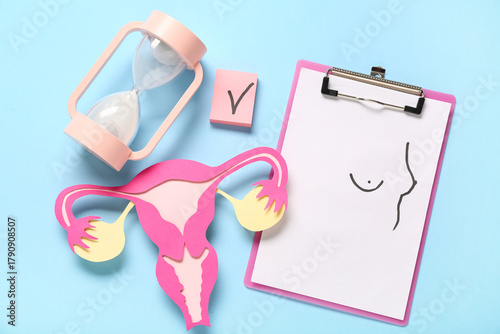 Clipboard with drawn breast...