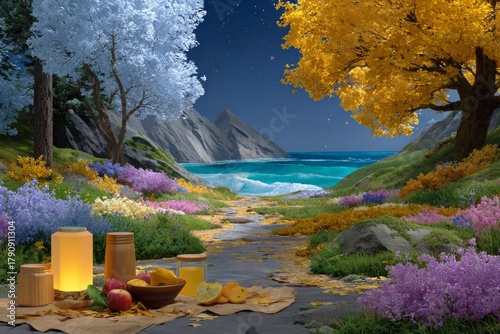 All seasons in one picture. Generative AI