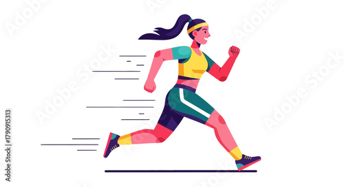 Energetic Runner Silhouetted Against Black Background Depicts Dynamic Movement