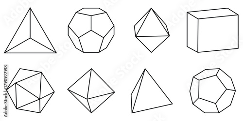 Prism Pyramid Geometric Shape — 3D Polygon Vector, Abstract Geometry Design, Mathematical
 Crystal Illustration