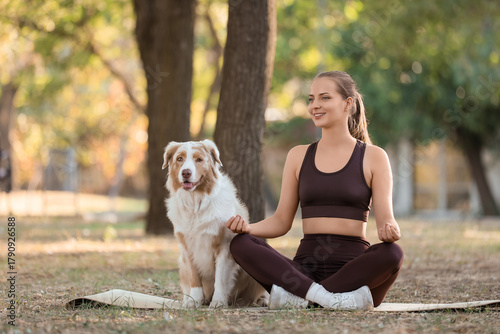 Sporty young woman with Aus...