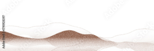 Brown cocoa particles and coffee dust with cake top view.