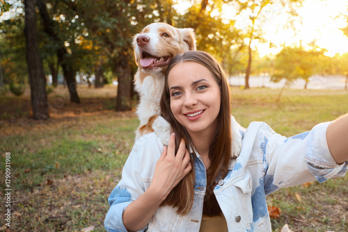 Young woman with cute Austr...
