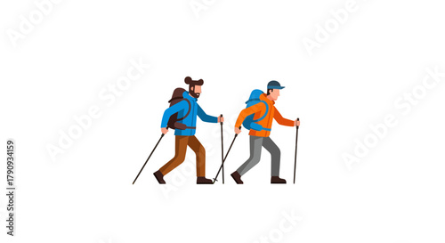 Two Hikers Embark on Adventurous Trail Through An Unknown Vast and Exciting Place