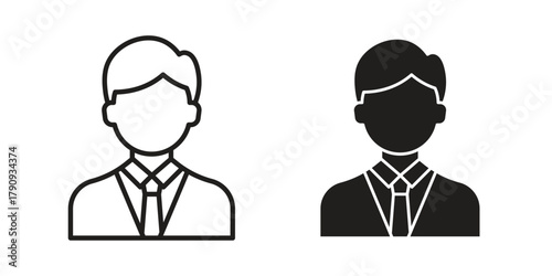 Foto Cashier icon Illustrations, thin line symbol - editable stroke