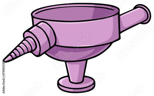 Cartoonish Purple Ray Gun Blaster Design Futuristic Weapon Illustration