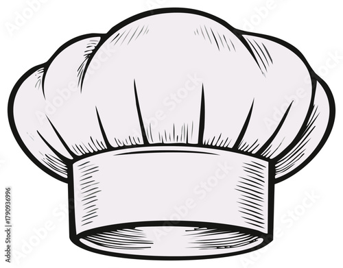 Chef's Hat Illustration for Culinary Arts and Food Service Projects Simple Graphic