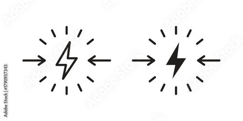 Cuadro en lienzo Conflict icon Illustrations, thin line symbol - editable stroke