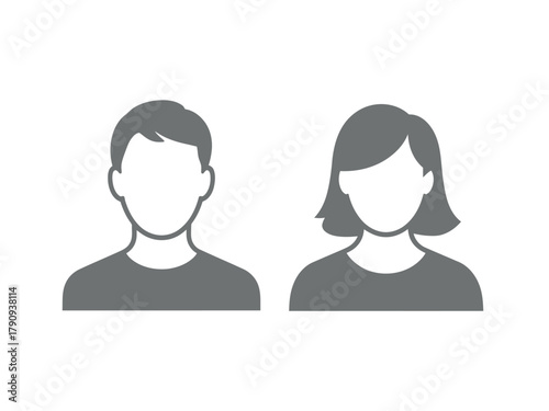 Silhouettes of a man and a woman represent gender diversity and human connection.