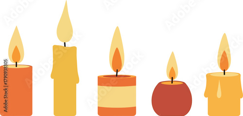 Cartoon candles illustration Vector