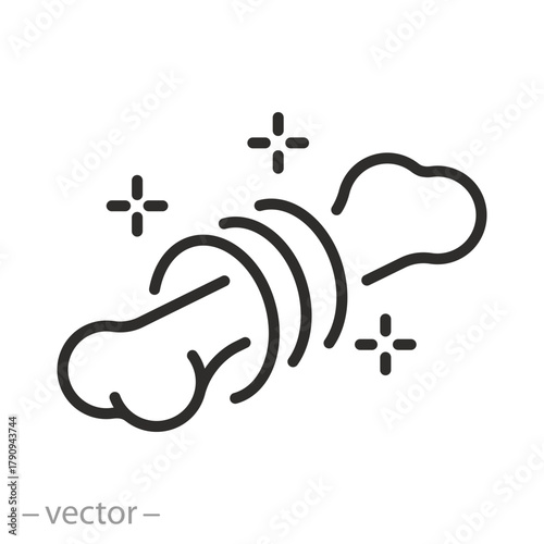 Strong healthy bones icon line vector web image