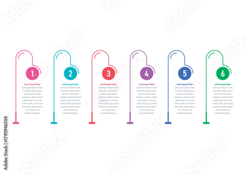 Infographic template for industry, education, science, business, technology. Floor lamp, eight-step information template. Infographic template for catalog, annual report, magazine