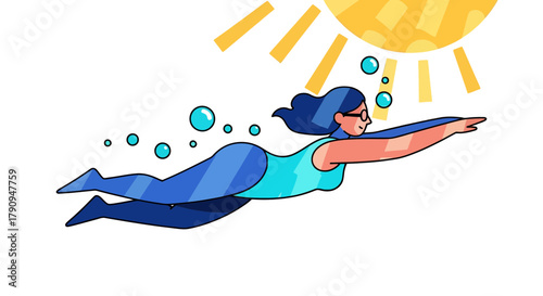 Swimming Beneath The Warmth: Aquatic Delight and Summertime Joyful Exploration