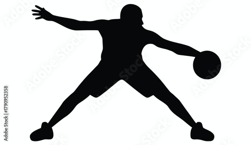 Basketball Player Silhouette Holding Ball | Dynamic Sports Vector Design for Logos, Posters, T-Shirts, and Athletic Artwork Inspiration