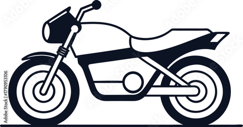 motorcycle and scooter vector illustration with vintage bike design