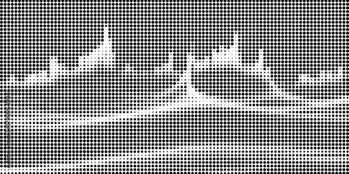 Futuristic digital wave with dots. Dark cyberspace. Abstract music background. Big data visualisation with particle flow. 3d rendering.