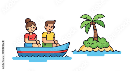 Summer Adventure Cruise: A Fun Cartoon Expedition Through Tropical Waters