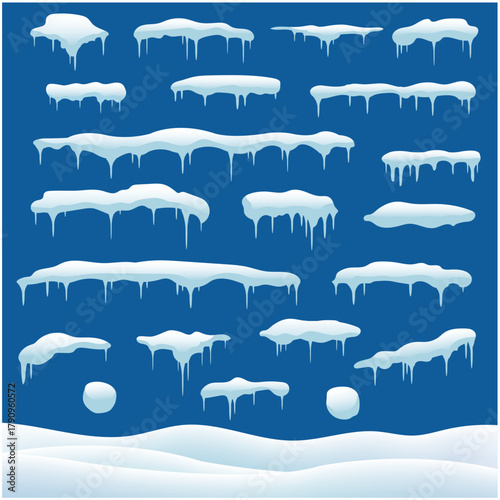 Snow Caps Snowballs And Drifts