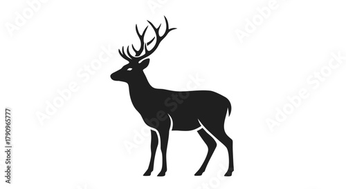 Majestic Silhouette: An elegant deer stands proudly, its silhouette a testament to nature's grace and the wilderness it embodies.