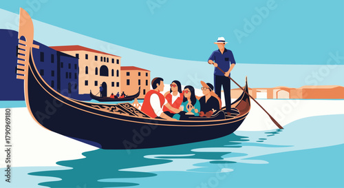 A scenic gondola ride through the historic canals of Venice offering breathtaking views of ancient architecture and charming bridges to create unforgettable memories.